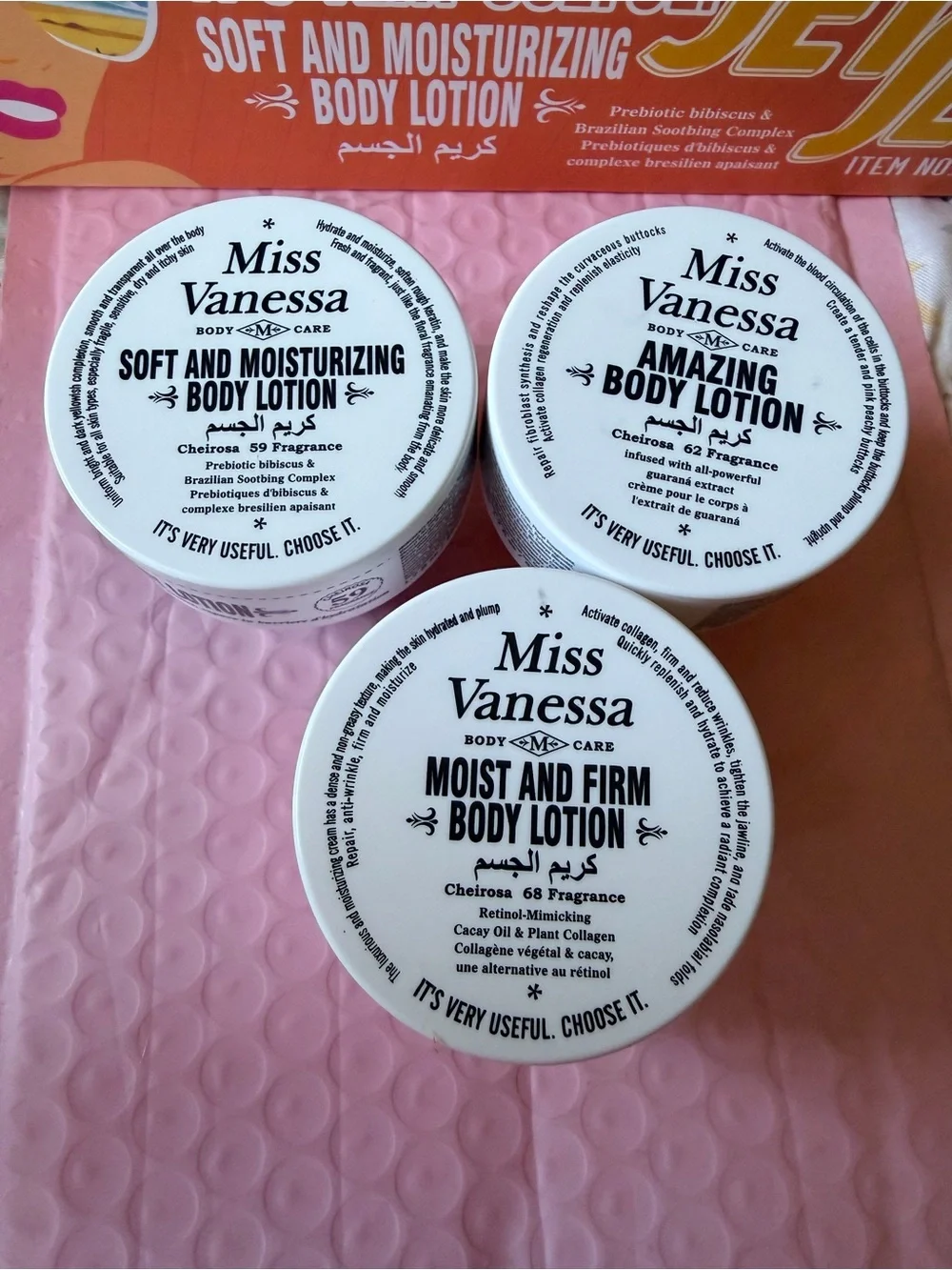 Miss Vanessa Body Lotion collection
